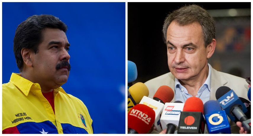 El presidente venezolano Nicolás Maduro y el ex jefe del gobierno español José Luis Rodríguez Zapatero. (Composición DLA / EFE)
