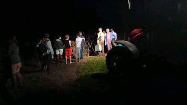 Participantes en la búsqueda en el lugar del hallazgo.&nbsp;