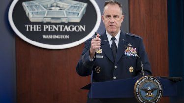 El portavoz del Pentágono, el general de brigada de la Fuerza Aérea Patrick Ryder, durante una conferencia de prensa, el martes 17 de enero de 2023, en Washington.&nbsp;