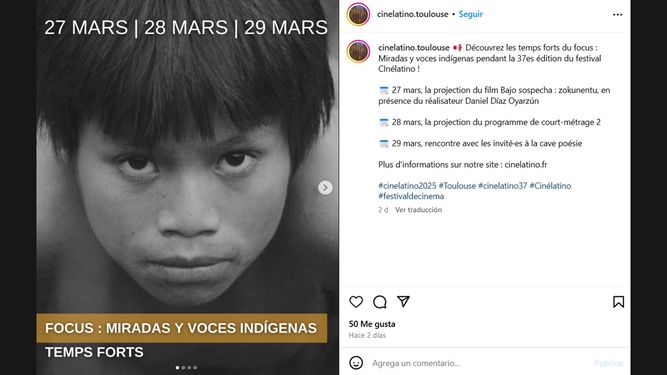 Festival Cinelatino 2025 abre ventana a producciones indígena.