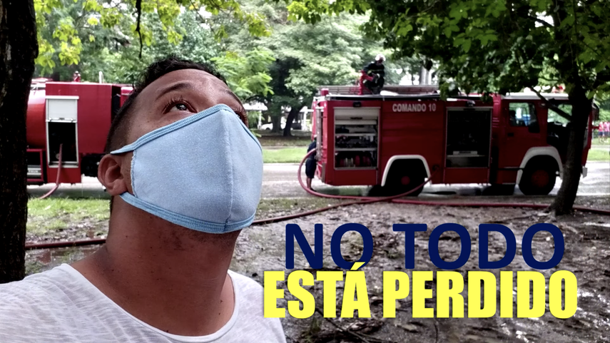 El youtuber Juanka hizo un reporte&nbsp;sobre el incendio ocurrido en un barrio habanero.&nbsp;