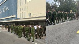 Militares se reúnen en el Teatro Karl Marx, en La Habana, según informó el periodista Patrick Oppmann.