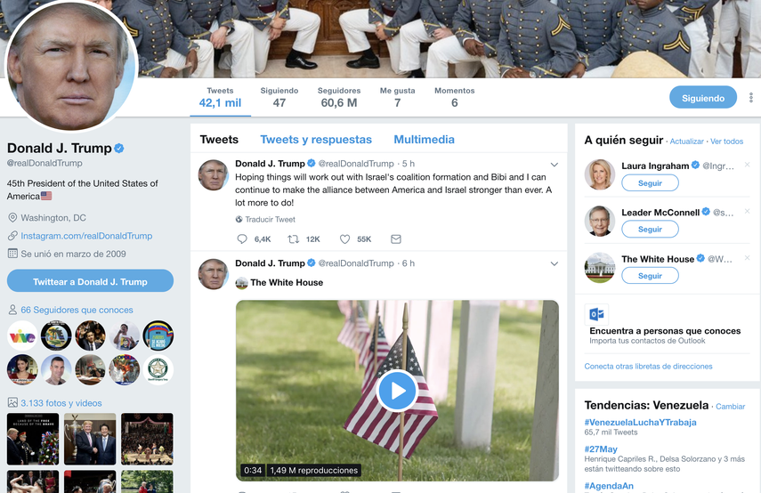 &nbsp;El estudio observó&nbsp; que Trump está tuiteando más: de los 157 mensajes al mes que publicaba en sus primeros seis meses en la Casa Blanca ha pasado a 284 veces mensuales.