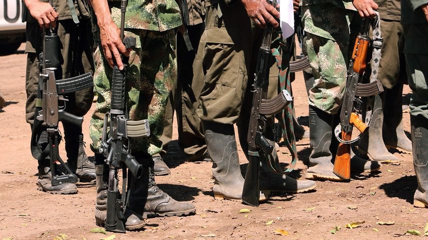 Fotografía de archivo del 1 de febrero de&nbsp;2017&nbsp;que muestra a guerrilleros de las FARC.&nbsp;