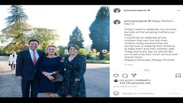 La&nbsp;duquesa de York,&nbsp;Sarah Ferguson, junto a su hija&nbsp;Eugenia y yerno Jack Brooksbank.&nbsp;