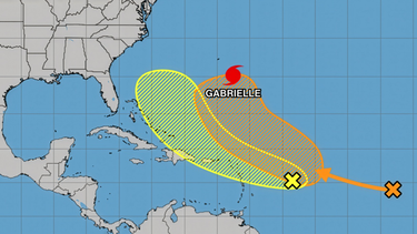Actividad ciclónica en el Atlántico y el Caribe.