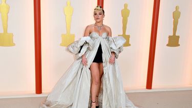 La actriz británica Florence Pugh. Las estrellas asisten a la 95ª Entrega Anual de los Premios de la Academia en el Dolby Theatre de Hollywood, California, el 12 de marzo de 2023.