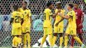 Jugadores de la selección de Ecuador celebran el primer triunfo en el Mundial de Catar 2022, justamente contra el anfitrión
