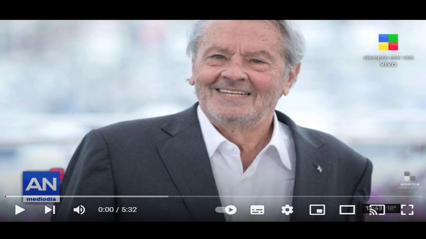 El actor francés Alain Delon.