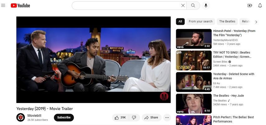 Dos fanáticos de la actriz Ana de Armas alquilaron la película Yesterday porque ella aparecía en el tráiler. Ahora un juez falló a su favor en una demanda contra el estudio Universal Pictures.