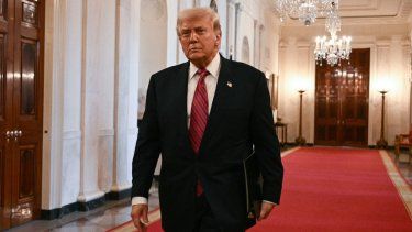 El presidente de Estados Unidos, Donald Trump, en la Sala Este de la Casa Blanca en Washington, D.C., el 18 de julio de 2025.