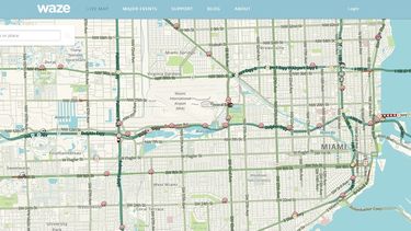 Selección de un mapa de Waze, que se presenta como el GPS SOCIAL, una de las aplicaciones más útiles para nuestros vehículos. (CAPTURA DE PANTALLA)