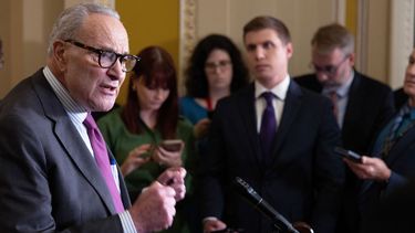 El líder de la minoría de los demócratas en el Senado Chuck Schumer. El líder de la minoría de los demócratas en el Senado Chuck Schumer.