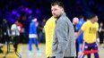 El jugador de los Lakers de Los Ángeles, Luka Doncic, previo a un juego contra los Mavericks de Dallas en la NBA, el 12 de febrero de 2026.