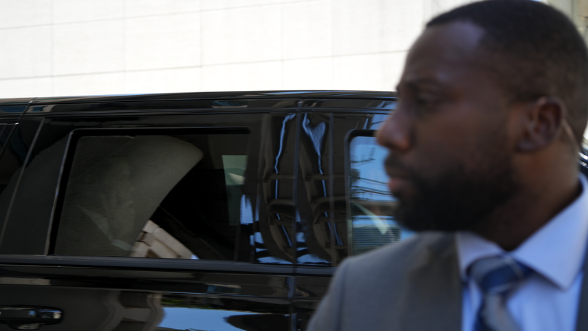 El secretario Marco Rubio a su salida de una corte federal de Miami