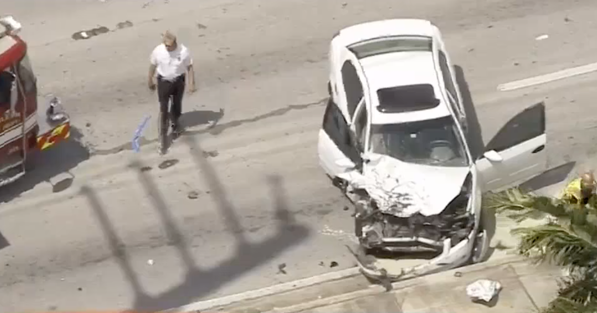 Tres personas resultan heridas tras un aparatoso accidente en Hialeah