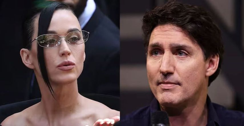 La cantante Katy Perry y el exprimer ministro de Canadá, Justin Trudeau.&nbsp;