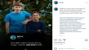 Venden video viral por USD 760.000 en subasta de NFT.