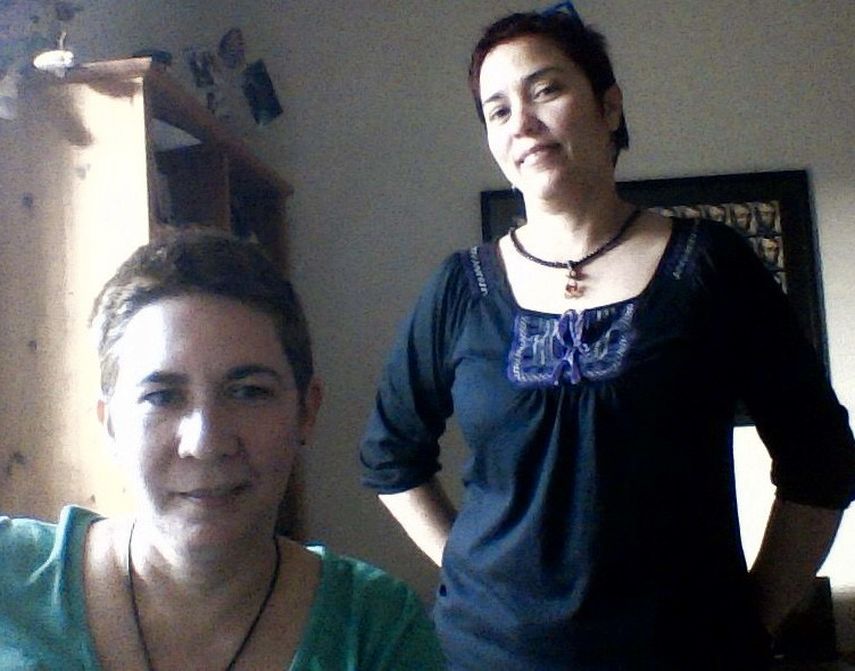 María Elena Hernández Caballero, Izq. y Lleny Díaz Valdivia. (CORTESÍA)