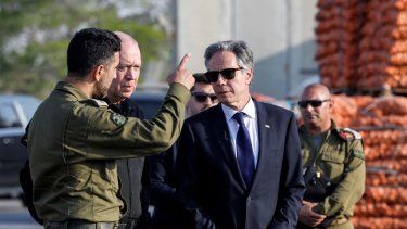 El secretario de Estado Amtony Blinken y el ministro de Defensa de Israel,&nbsp;Yoav Gallant.&nbsp;