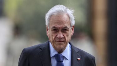 El presidente chileno Sebastián Pinera llega al palacio presidencial de La Moneda en Santiago, Chile, el lunes 4 de noviembre de 2019.