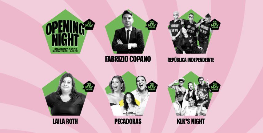 Algunos de los participantes del festival Miami es un Chiste 2026.&nbsp;