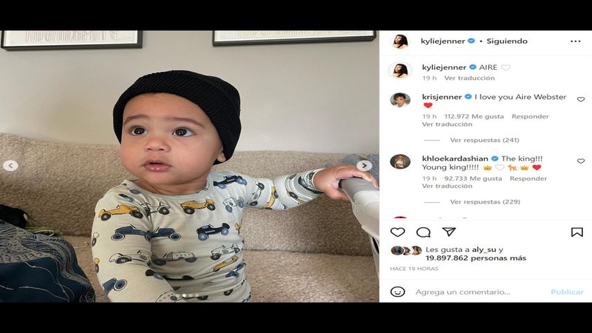 Kylie Jenner devela el rostro y nombre de su segundo hijo.