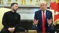 El presidente de Estados Unidos Donald J. Trump durante el encuentro con su homólogo ucraniano Volodimir Zelenski en la Oficina Oval.