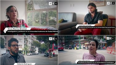 Capturas de pantalla del video publicado por Diario de Cuba, con entrevistas a profesionales cubanos en M&eacute;xico.&nbsp;