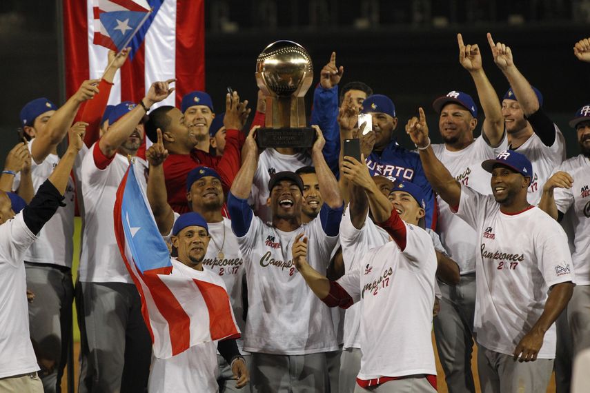 Jugadores de los Criollos de Caguas de&nbsp;Puerto&nbsp;Rico&nbsp;celebraron, el martes, el triunfo ante Águilas de Mexicali de México&nbsp;