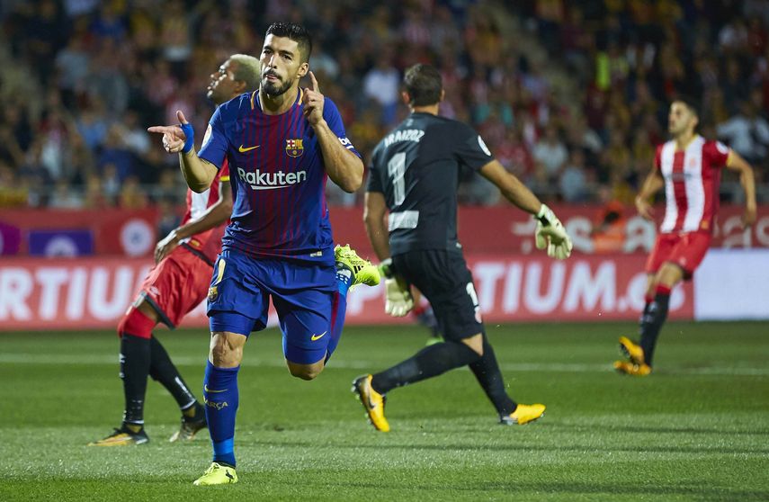 El delantero uruguayo anotó su primer gol de la temporada en el campeonato español.