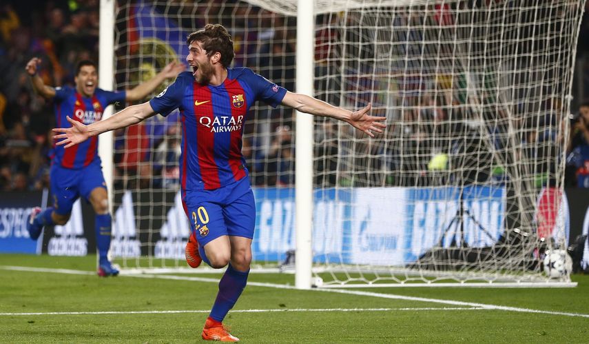 Sergi Roberto desató la locura en el Camp Nou tras anotar el sexto gol del Barcelona.&nbsp;
