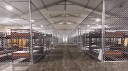 Vista de Alligator Alcatraz por dentro. Vista de Alligator Alcatraz por dentro.