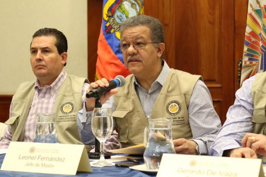 Encabezada por el expresidente de República Dominicana Leonel Fernández, que llegará mañana a Ecuador, la Misión está integrada por 77 expertos y observadores de 19 nacionalidades,