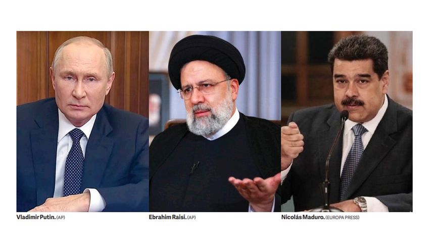Putin, Raisi y Maduro.