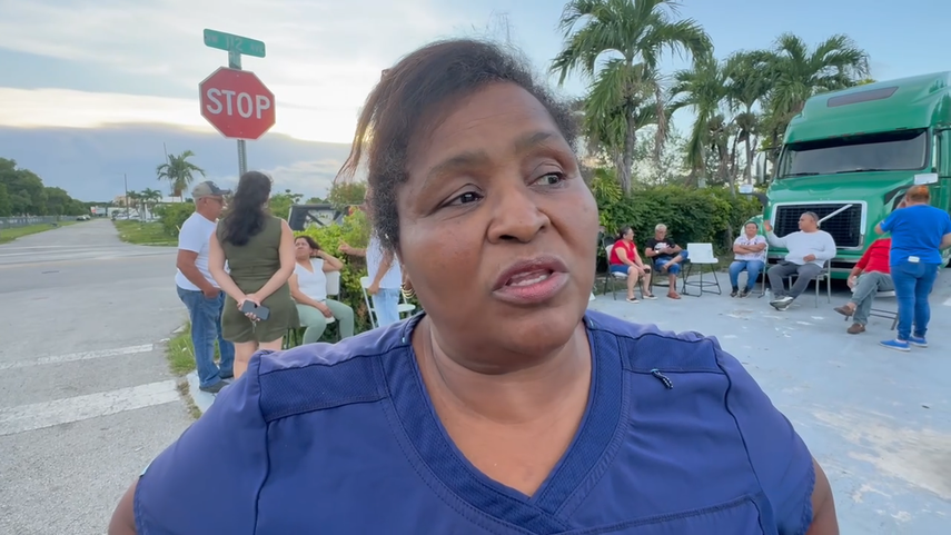 María Victoria Fajardo, vecina del complejo de trailers en Sweetwater. María Victoria Fajardo, vecina del complejo de trailers en Sweetwater.