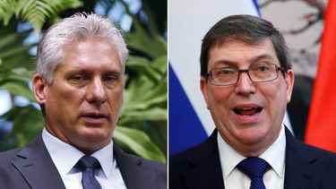 Fotos de archivo del designado gobernante cubano Miguel Díaz-Canel (izq.) y el canciller de la isla, Bruno Rodríguez.