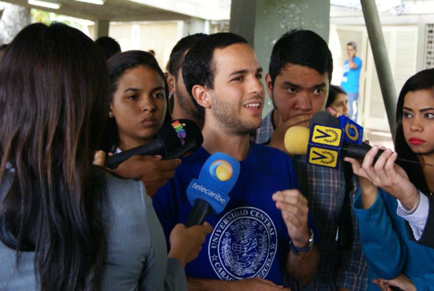 Hasler Iglesias, presidente de la Federación de Centros Universitarios de la Universidad Central&nbsp;de la UCV.
