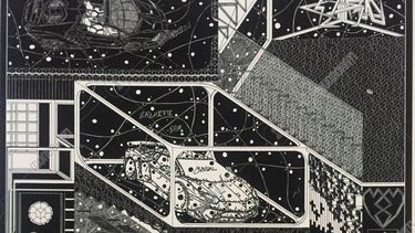 Una de las obras presentadas a la X Bienal Iberoamericana de Obra Gráfica de Cáceres.