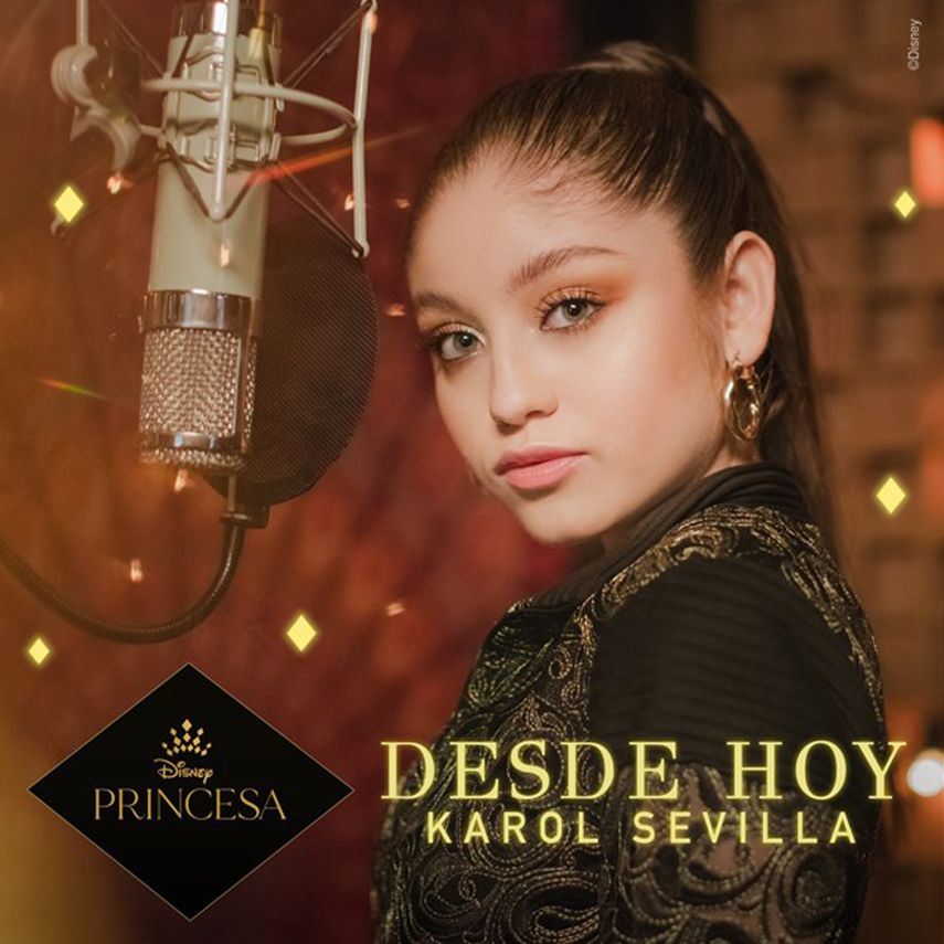 En esta portada proporcionada por The Walt Disney Company Mexico Desde Hoy de Karol Sevilla. Sevilla lanzará la canción para la campaña de Disney Tiempo de Celebrar de Disney Princesa el 20 de mayo de 2021.