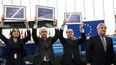 Borges recogió el premio Sájarov de Parlamento Europeo concedido a la oposición democrática de Venezuela acompañado del exalcalde de Caracas, Antonio Ledezma.