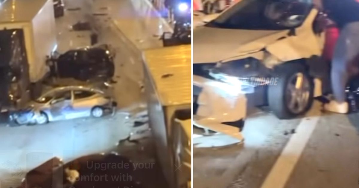 Miami: Camión provoca choque múltiple en la I-95 a la altura de Ives Dairy Road