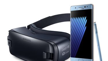 Galaxy Note 7 y Gear VR de Samsung.&nbsp;