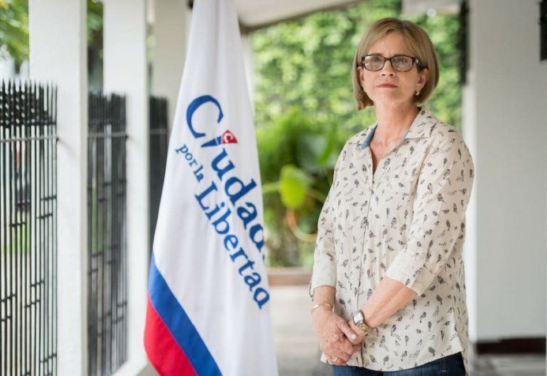 Kitty Monterrey, presidenta del opositor partido Ciudadanos por la Libertad.