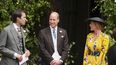 El príncipe Guillermo, centro, sale de la catedral de Chester tras la boda de Olivia Henson y Hugh Grosvenor, el duque de Westminster.
