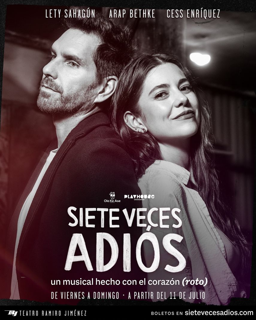 Flyer de la obra Siete veces adiós.&nbsp;