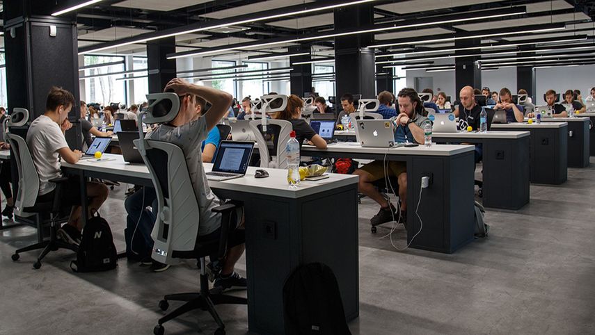 Vista parcial de unos de los salones de alta tecnología en Silicon Valley, California.