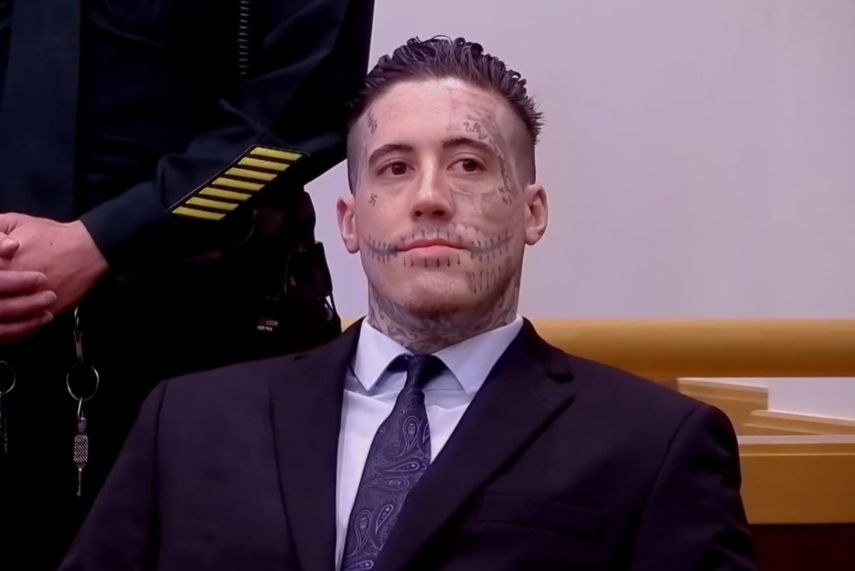 Wade Wilson, conocido como el “Asesino de Deadpool”, durante su audiencia.