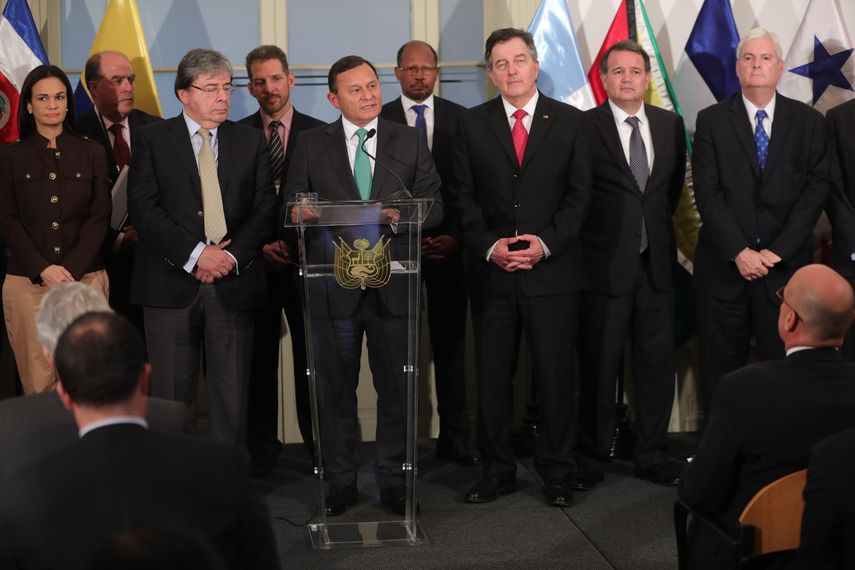 Cancilleres de los países integrantes del Grupo de Lima. (ARCHIVO)