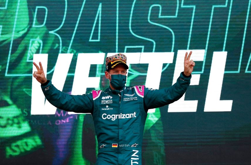 Sebastian Vettel, piloto alemán de el piloto de Aston Martin, cuatro veces campeón de Fórmula 1